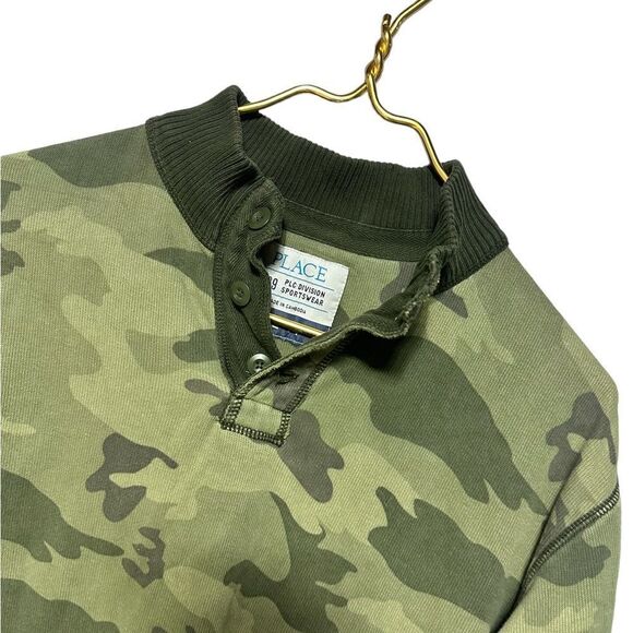 Vintage Wash Thick Camo Henley Size 14 - Picture 3 of 8